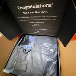 HUSH charcoal queen blanket